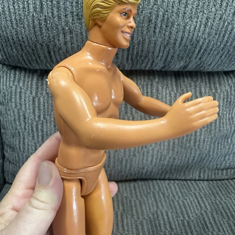 Vintage Mattel Ken Twist 'N Turn TNT Molded Hair Doll Malaysia Bent Arms Tan